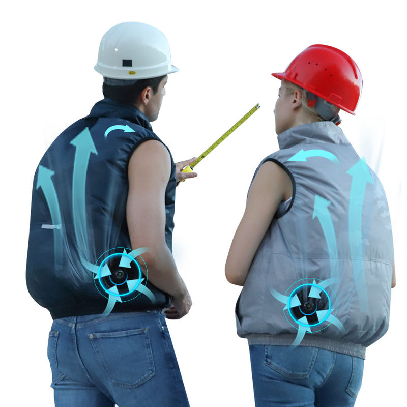 La climatisation à piles d'été vêtx le gilet de refroidissement de manteau extérieur de taille avec la fan pour des sports de travailleurs