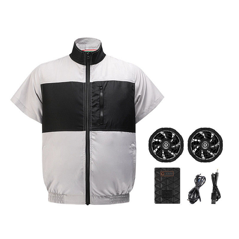 Gray Black Cooling Fan Vest léger S/M/L/XL/XXL/XXXL Optinal avec la batterie 6700mAh