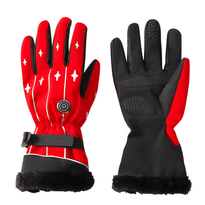 la batterie 3.7V rechargeable a chauffé le tissu de Lycra des femmes de Ski Mittens Heated Ski Gloves pour des sports en plein air d'hiver