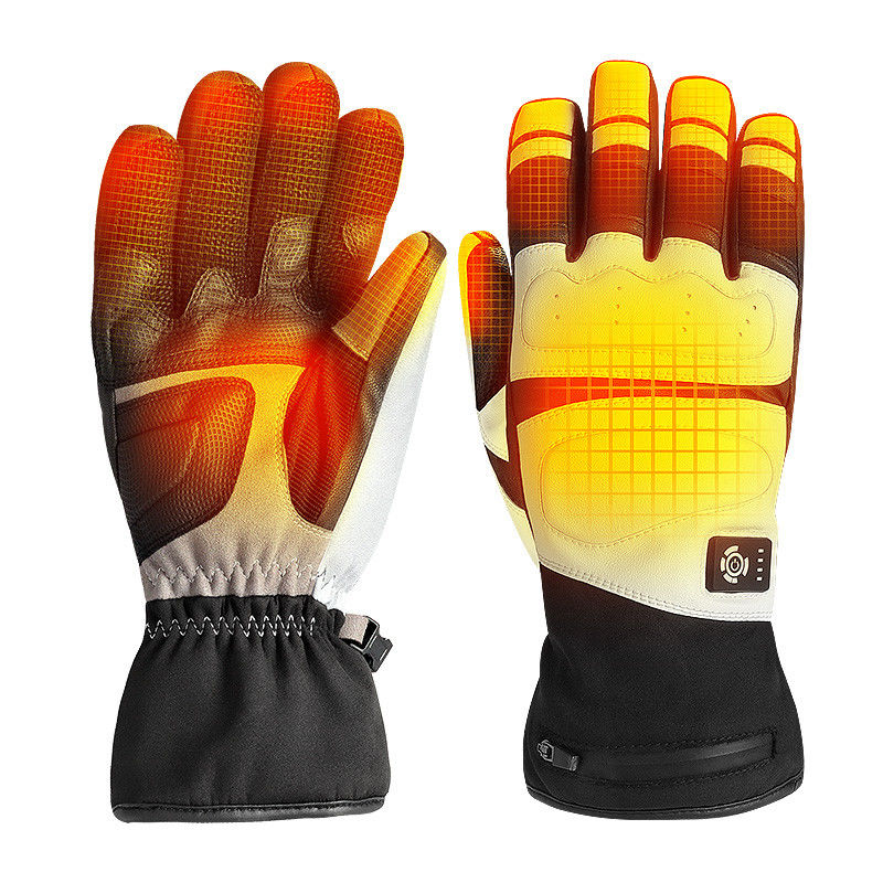 Gants chauffants en silicone anti-dérapant pour le vélo Gants chauffants électriques pour moto pour hommes femmes