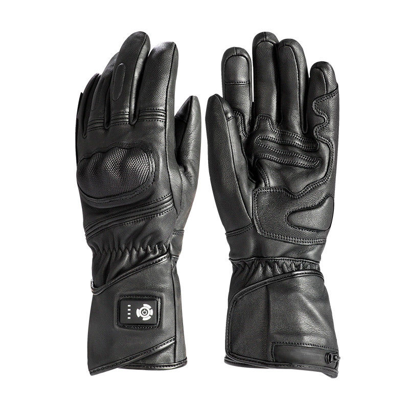 Peau de mouton Noir XXL Gants d'hiver chauffés 7,2 V Gants de ski chauffés par batterie pour hommes Femmes