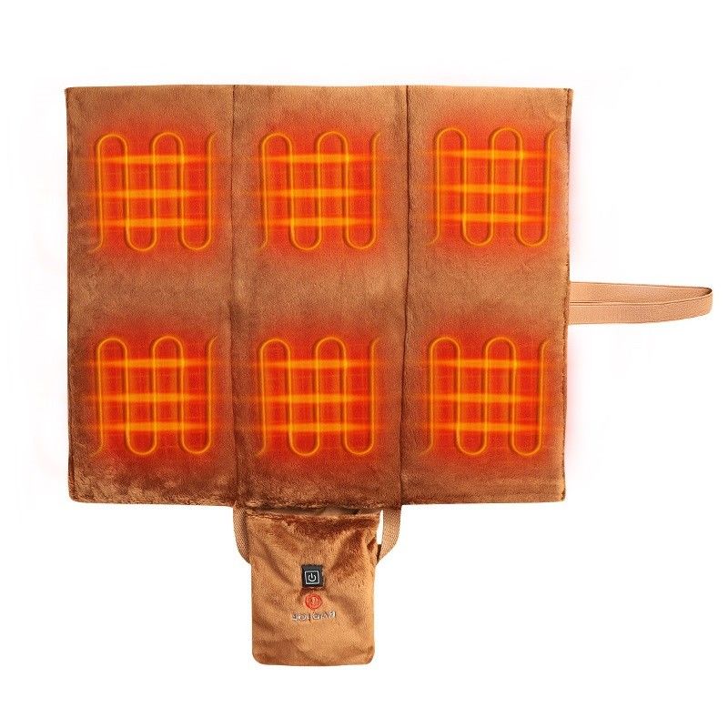 Couche de siège chauffant rechargeable USB 5V siège de stade de massage chauffant pour les sports d'hiver en plein air